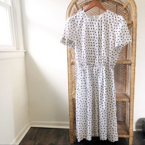 Vintage Dresses & Skirts - Vintage Hearts Pleated Midi Dress✨